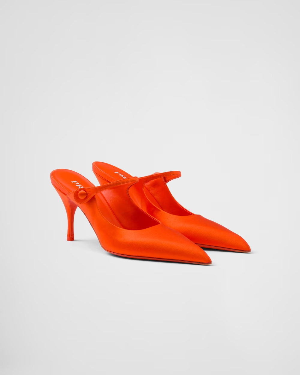 Satin high-heeled mules